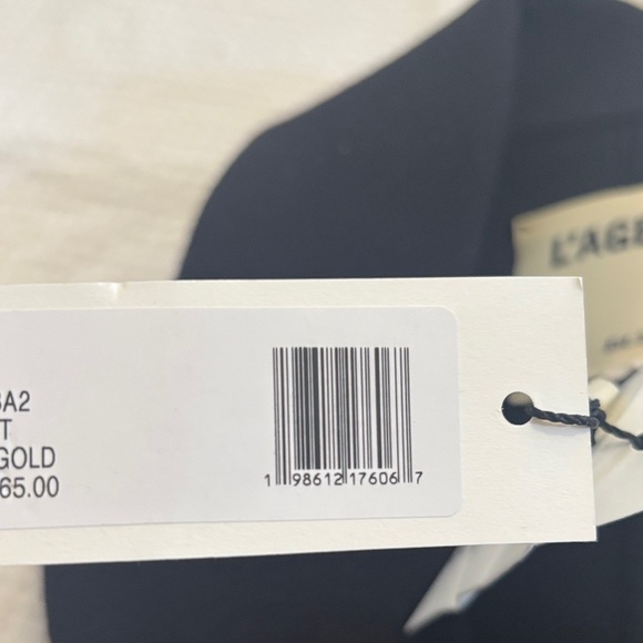 L'AGENCE Black Tailored Wool Vest with Gold Button - Picture 5 of 5